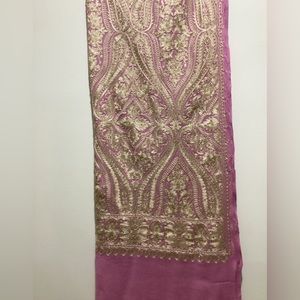 Cashmere Gold/Pink Shawl/Shoal with sequins.